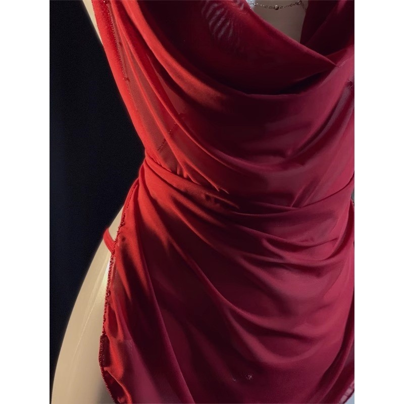 chain lace dress HA2958