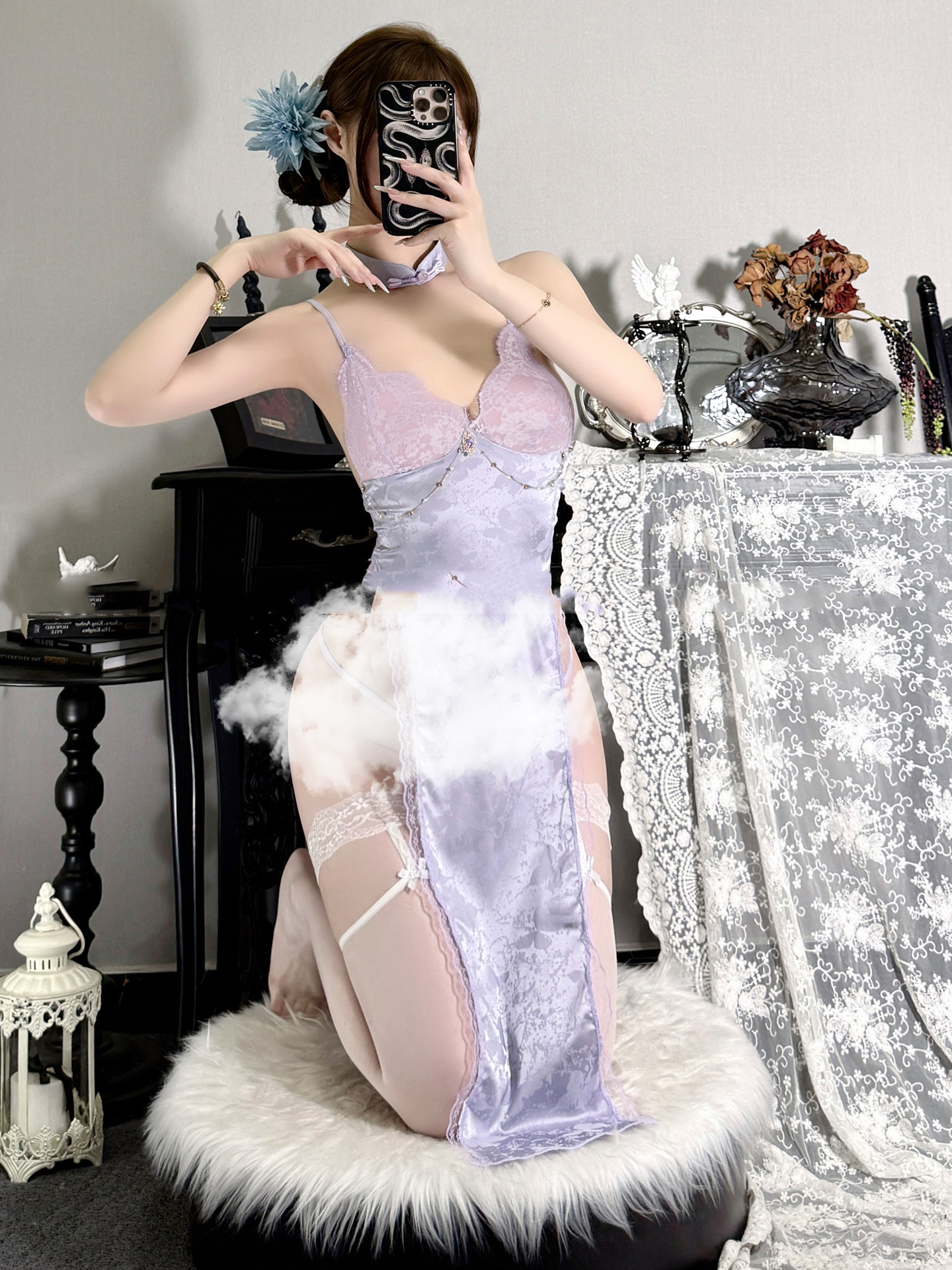 lace silk dress HA2960