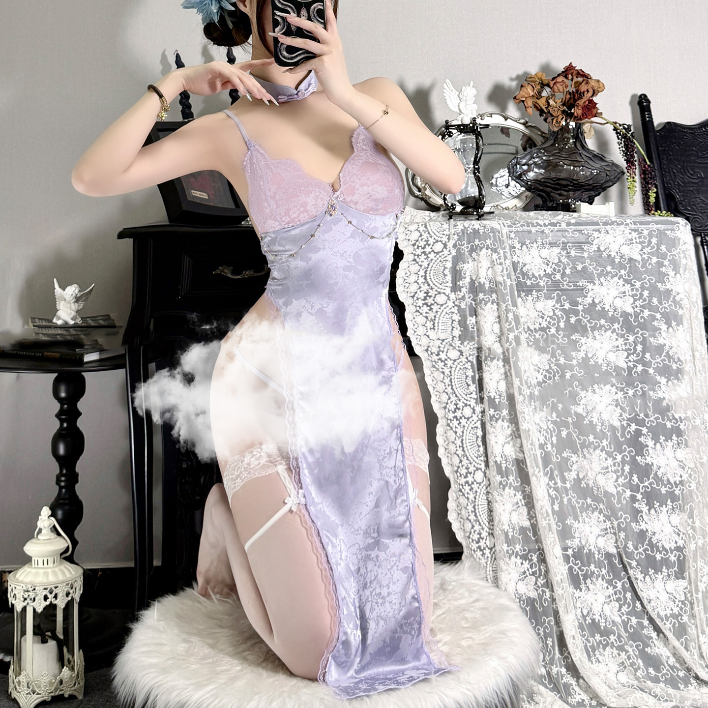 lace silk dress HA2960