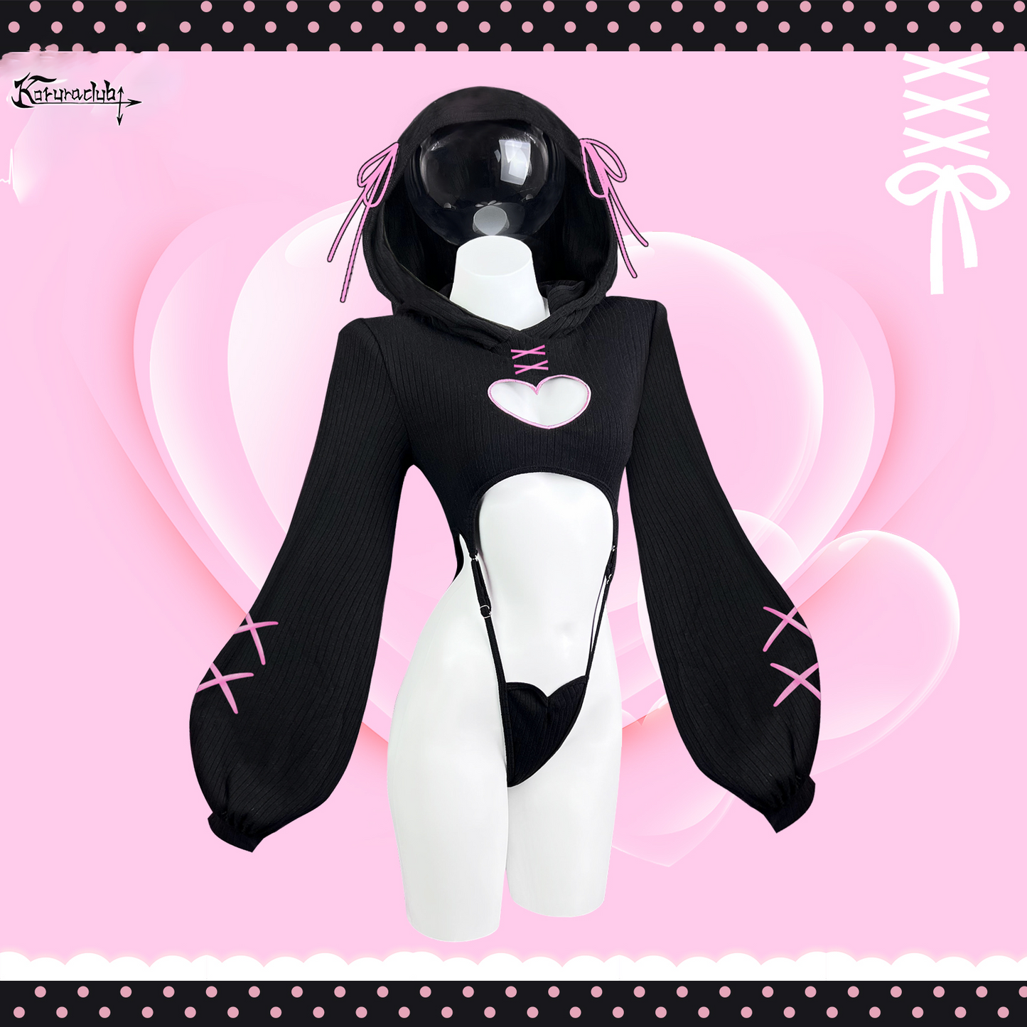 KORURACKUB-HEART HOLLOW BODYSUIT SR16