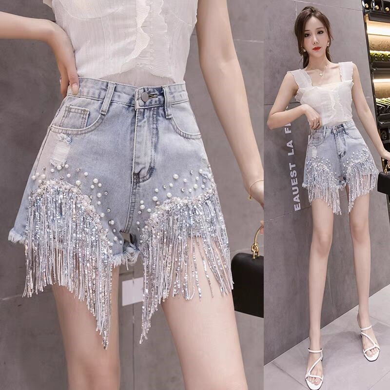 High waist loose slim hot pants HA1904