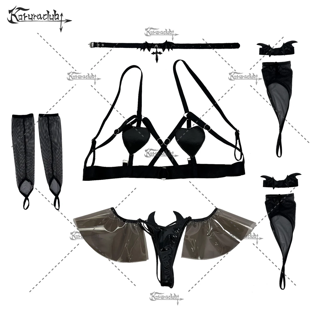 Cosplay Devil Dark Heart Lust Lingerie KO27 (6-Piece Set)