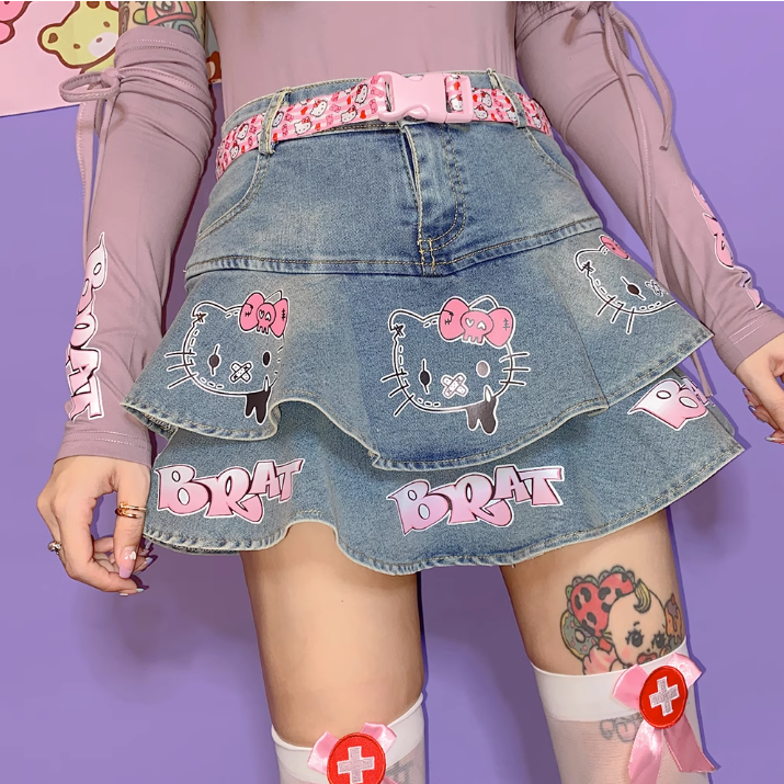Cute denim skirt HA2240