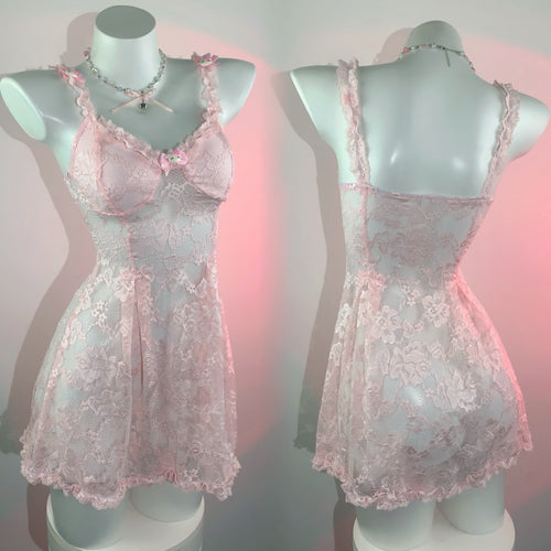 Sweet Lace pink dress HA2508