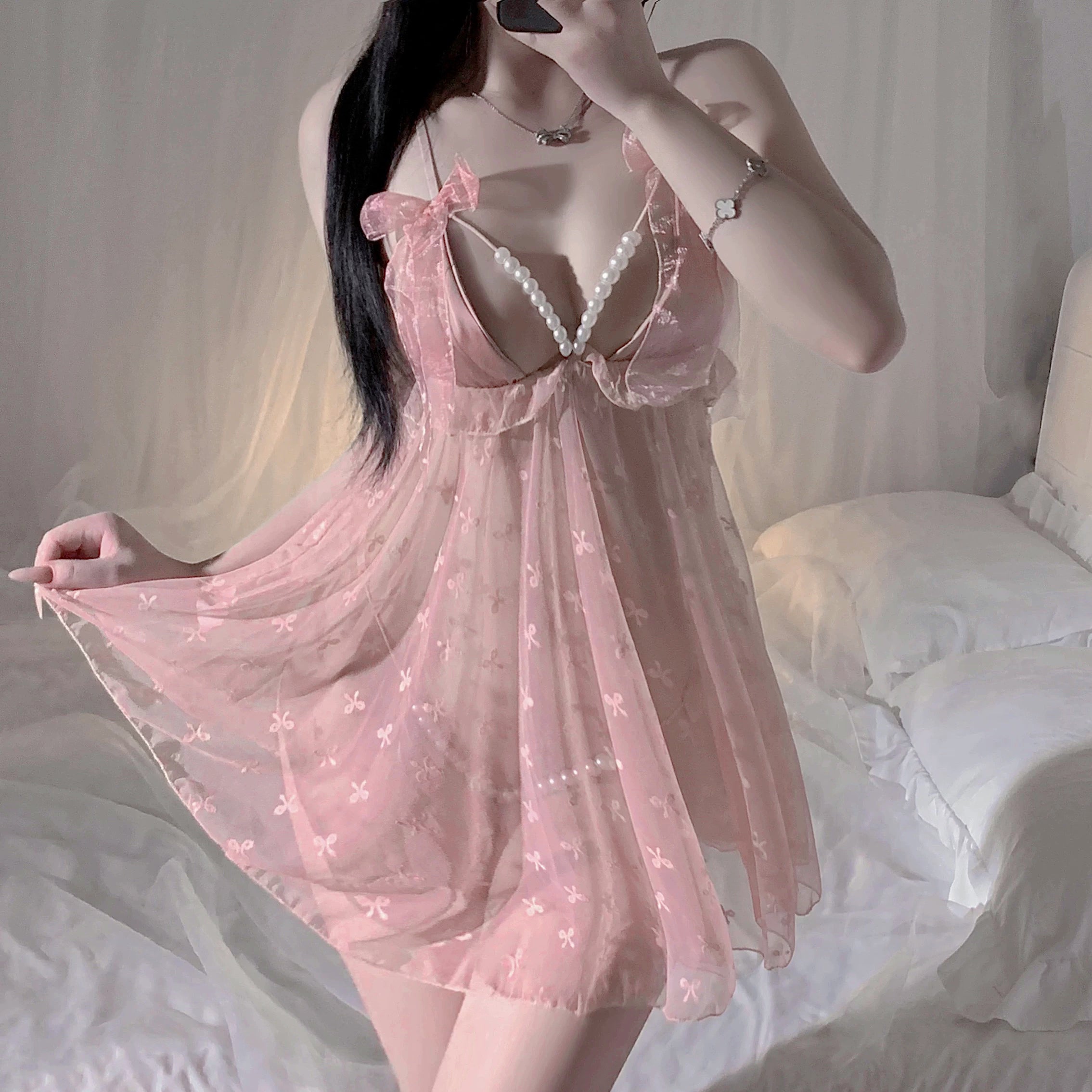 Pearl gauze dress HA2941