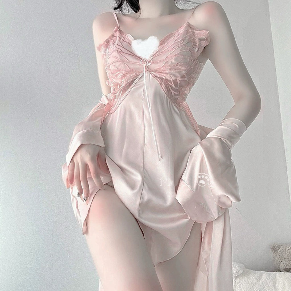 Butterfly ice silk dress (two-piece set) HA2513