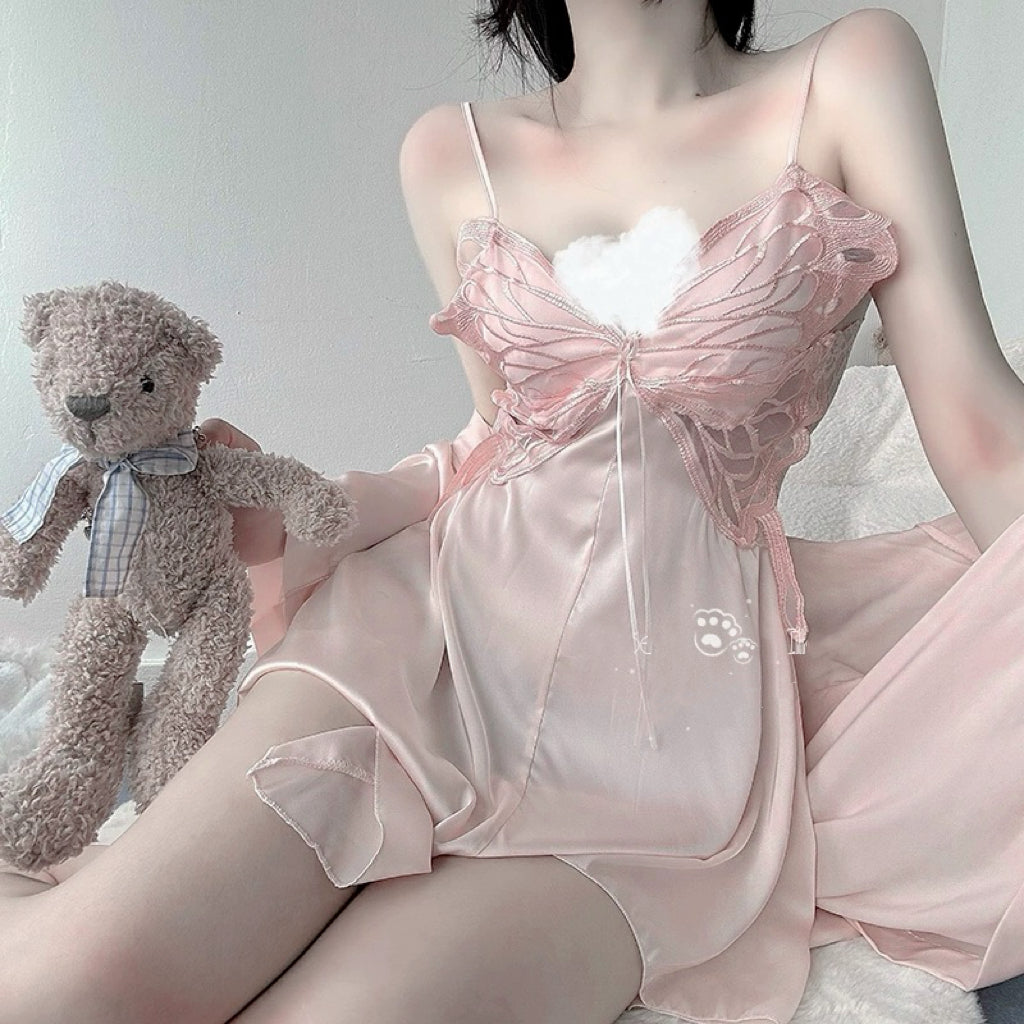 Butterfly ice silk dress (two-piece set) HA2513