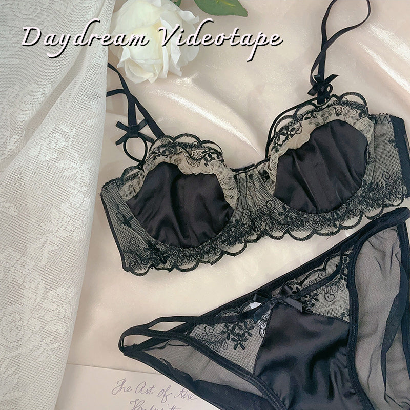 Hollow bow bra set HA2226