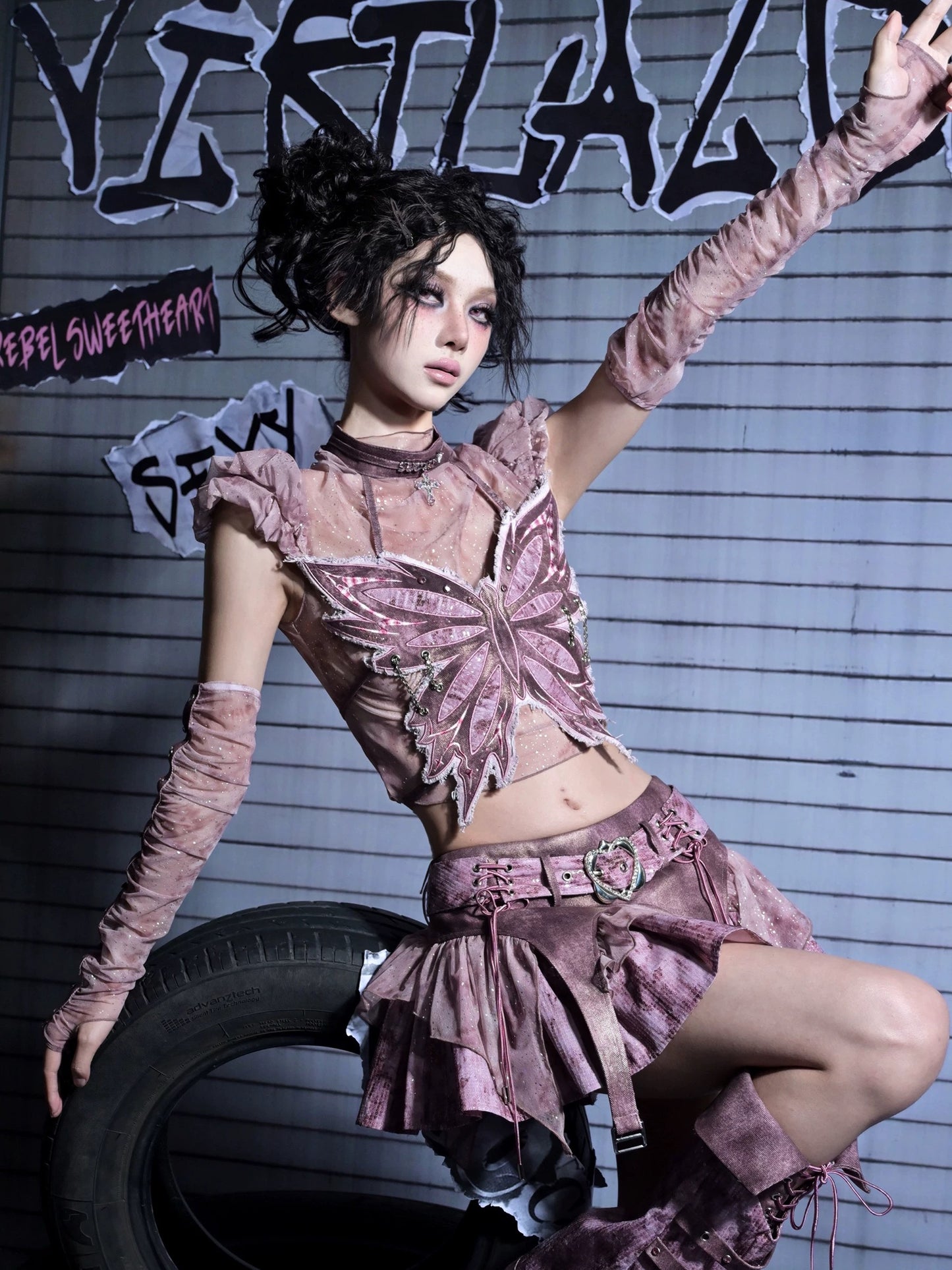 Girly Punk Butterfly Set HA29703
