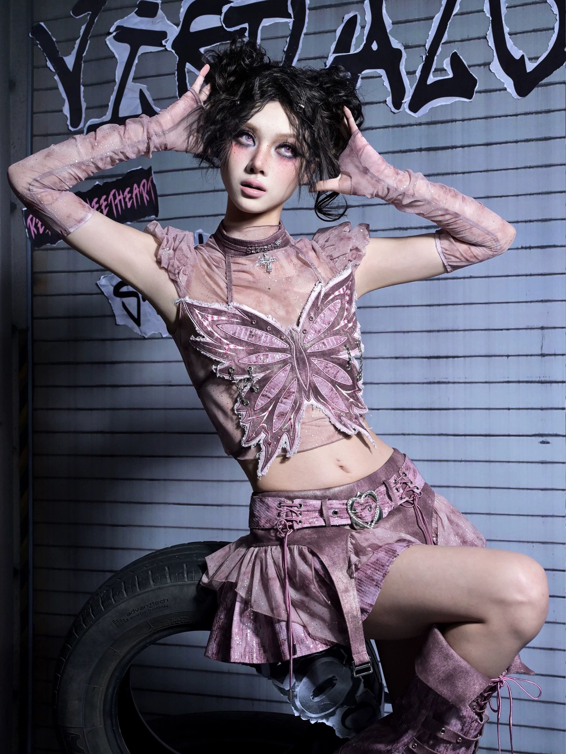 Girly Punk Butterfly Set HA29703