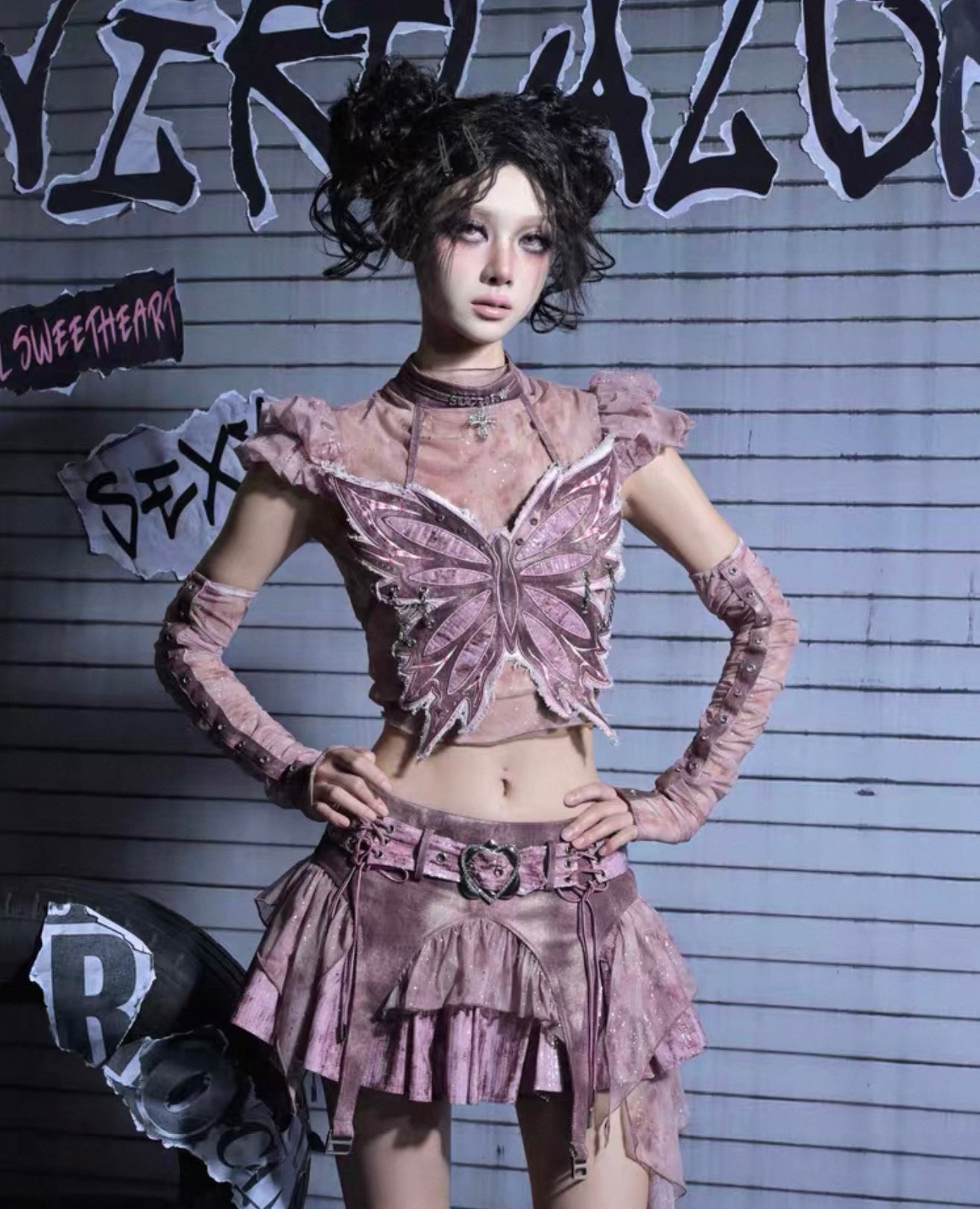 Girly Punk Butterfly Set HA29703