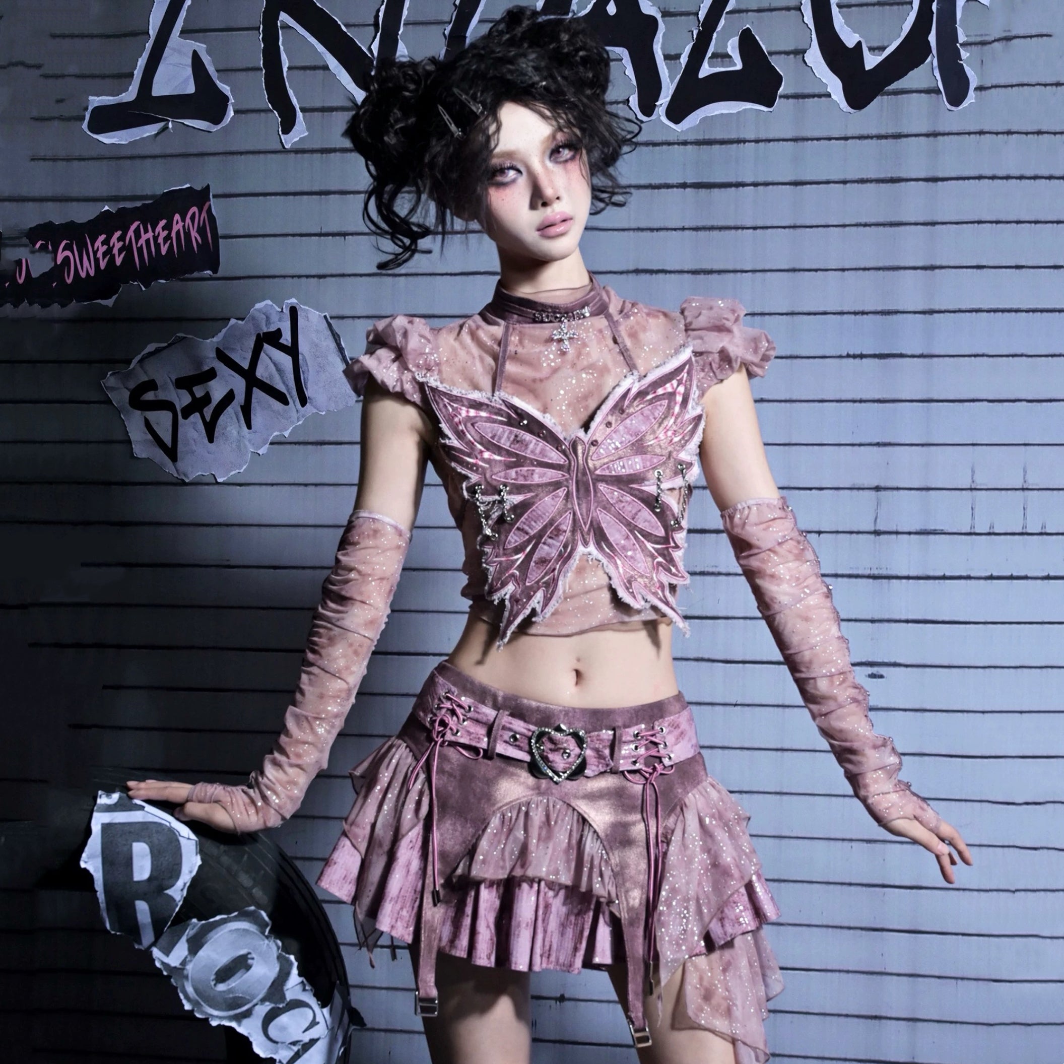 Girly Punk Butterfly Set HA29703