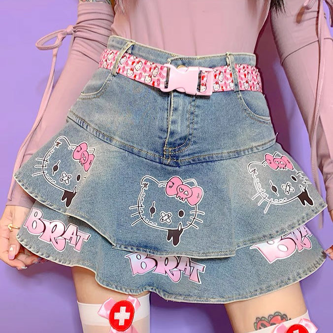 Cute denim skirt HA2240