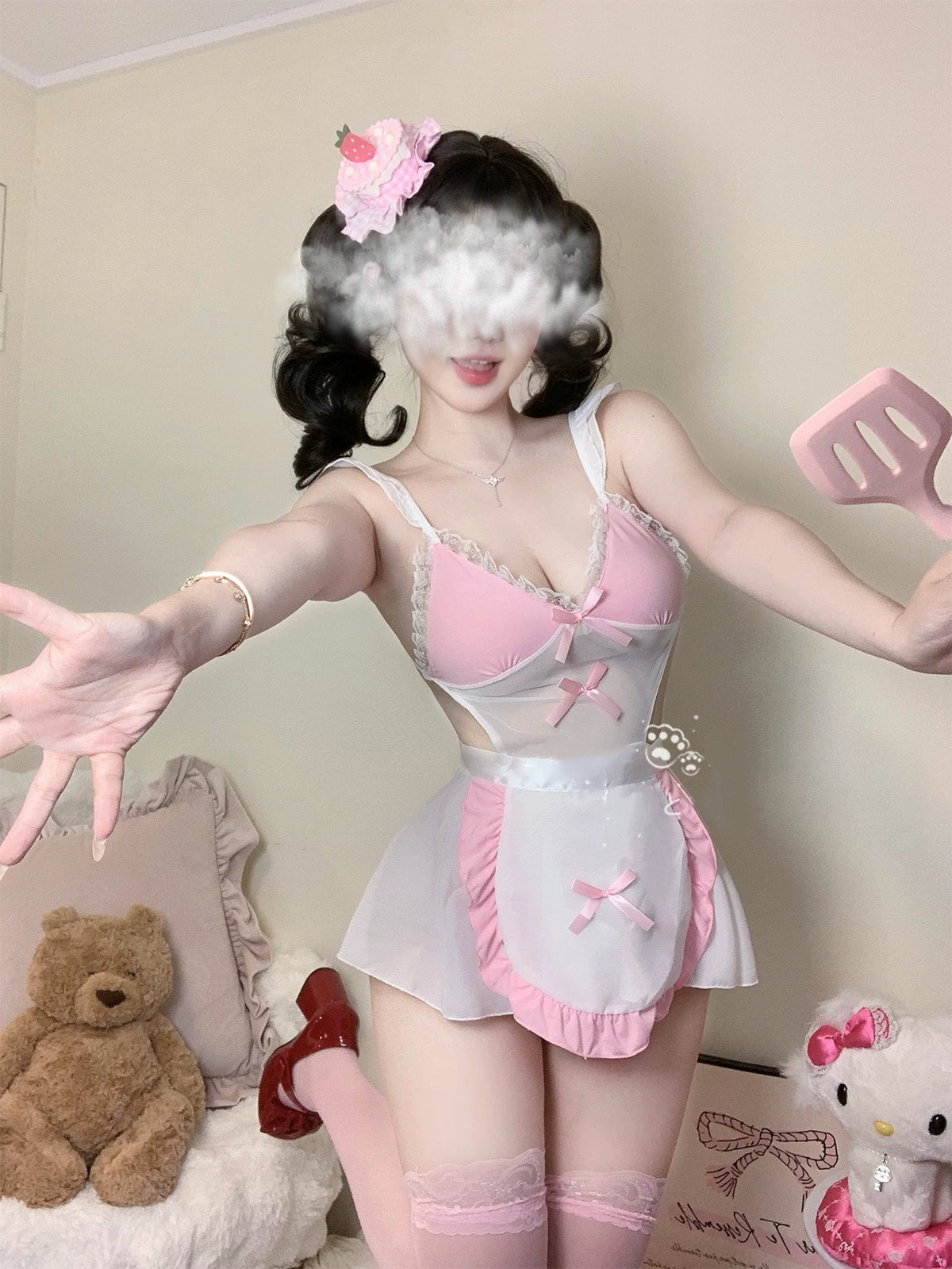 pink maid dress HA2957