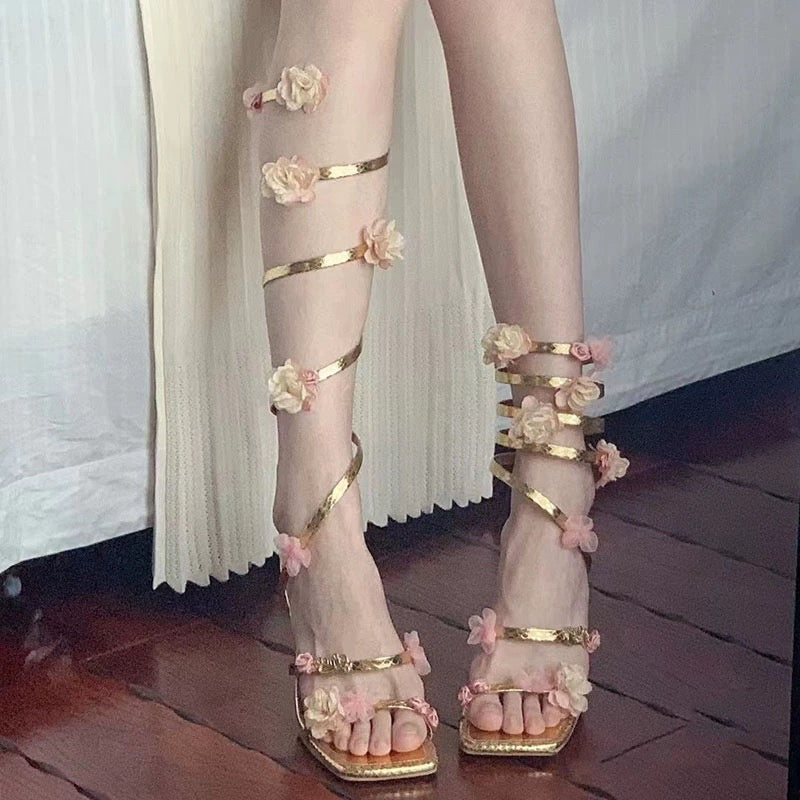 Gold Fairy Snake Sandals HA1920