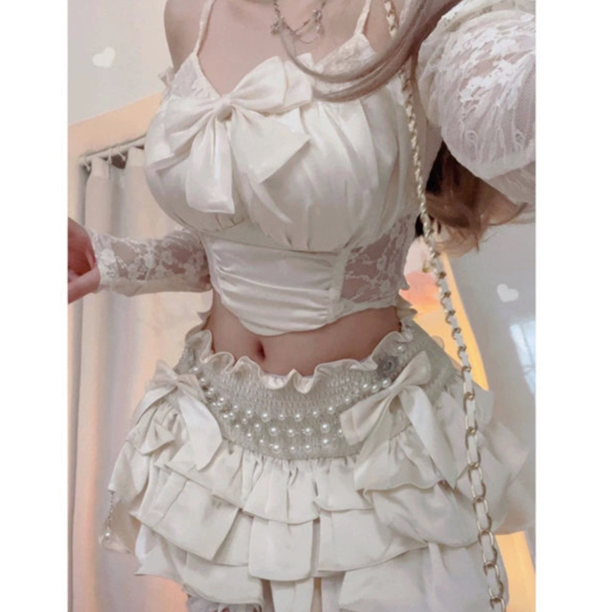 Sling Top Cake Short Skirt Two-Pack   HA1946