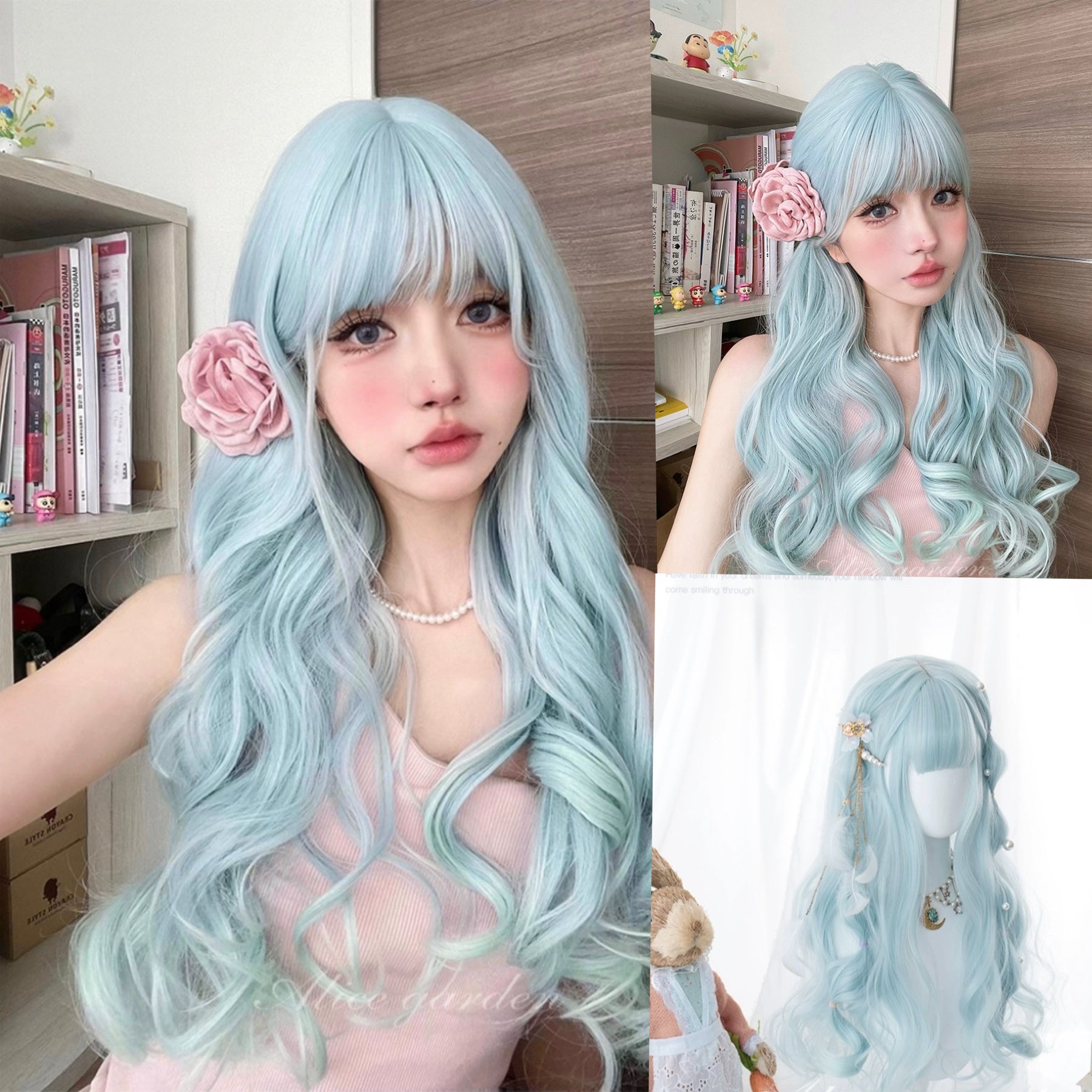 Sweet long curly wig HA2485