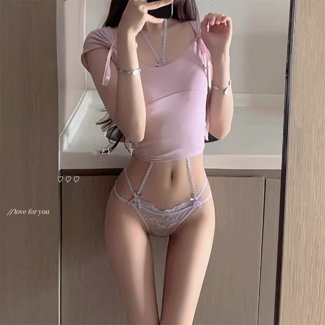 Lace halter panties HA2875