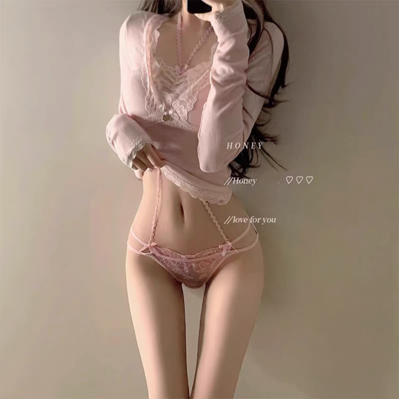 Lace halter panties HA2875