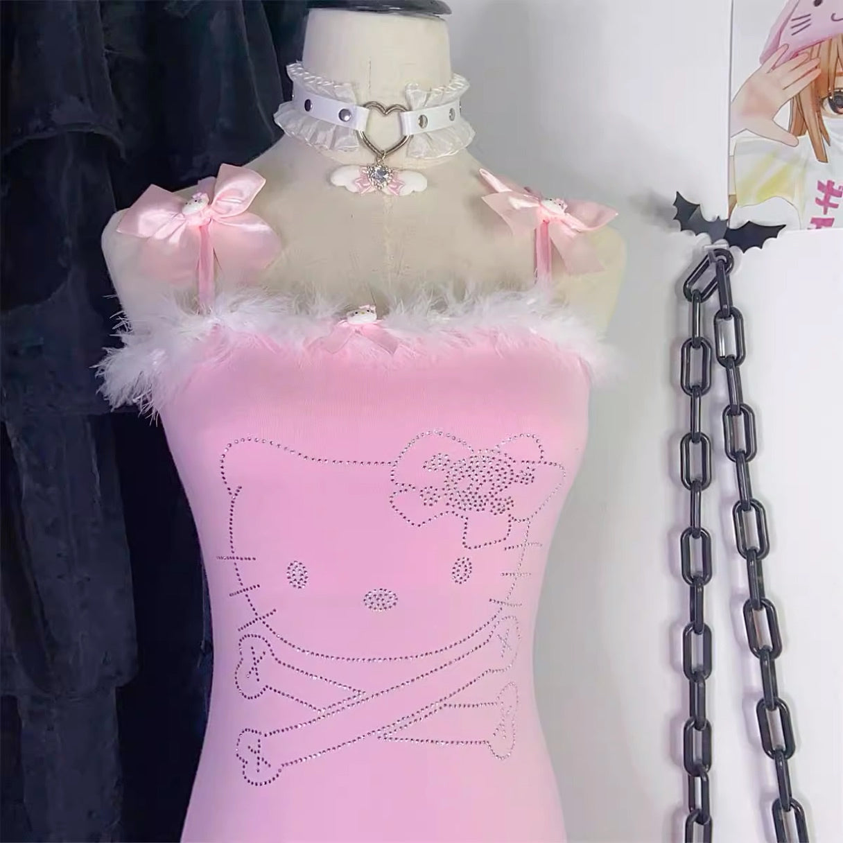 Y2K cute pink dress HA2322