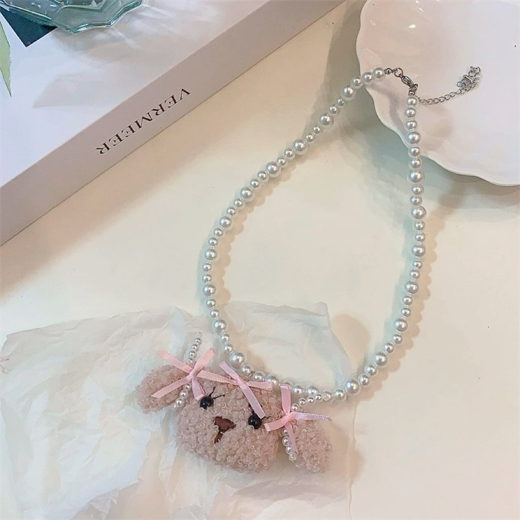 Puppy Pearl Necklace HA2337