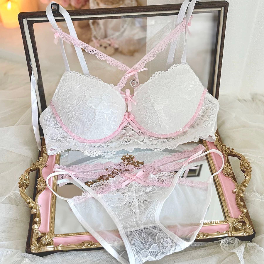 Lace cross underwear set HA2884