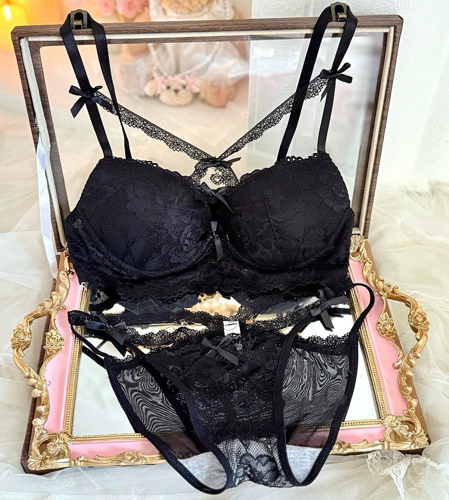 Lace cross underwear set HA2884