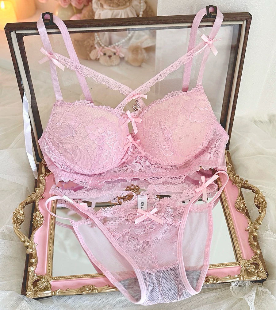 Lace cross underwear set HA2884