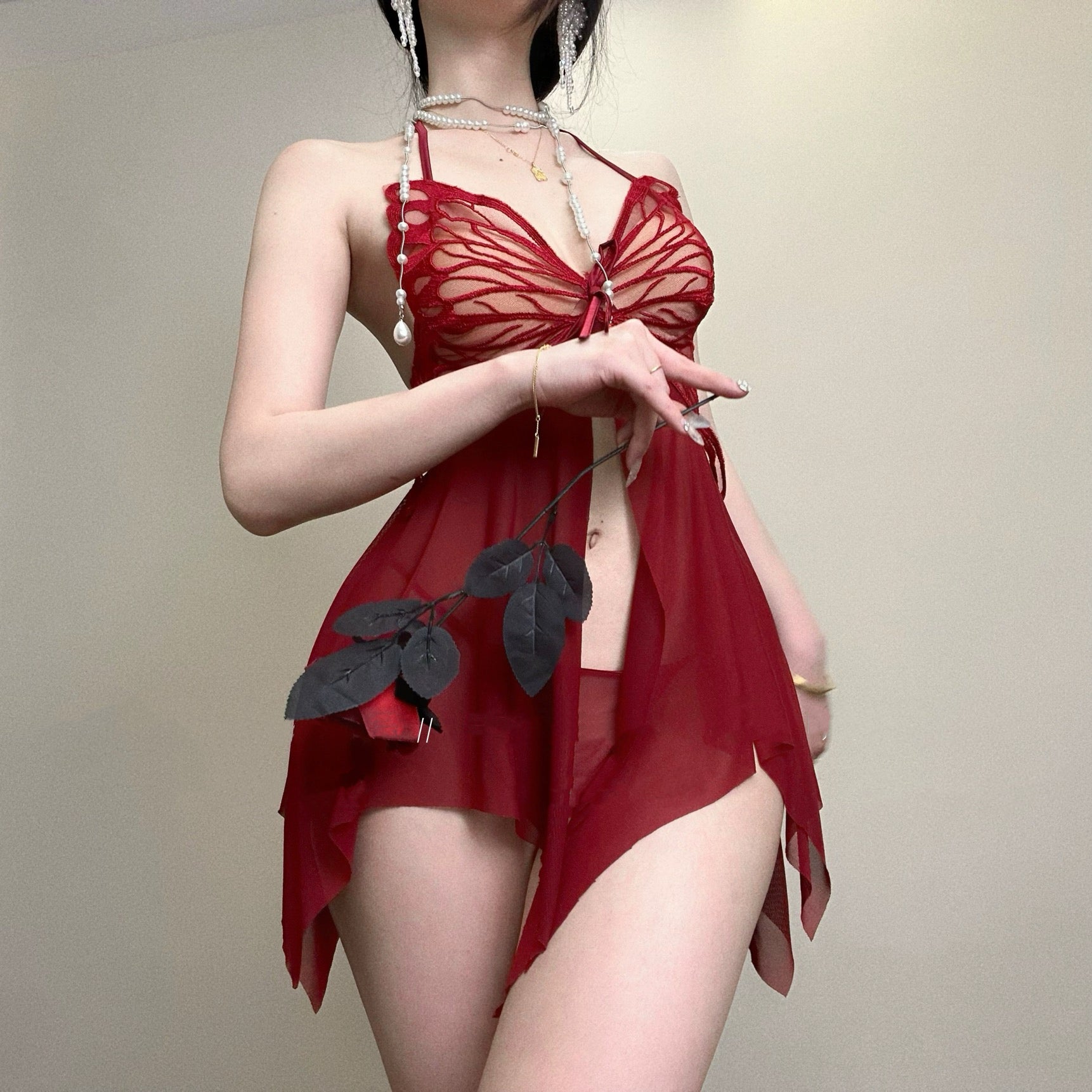 Butterfly Mesh Dress HA2194