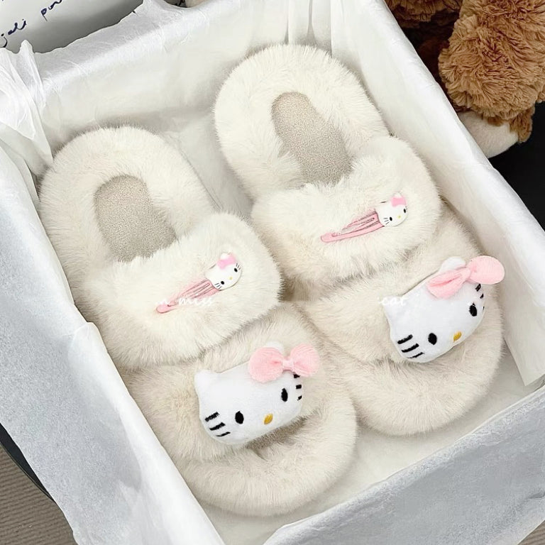 Cartoon platform fur slippers HA2166
