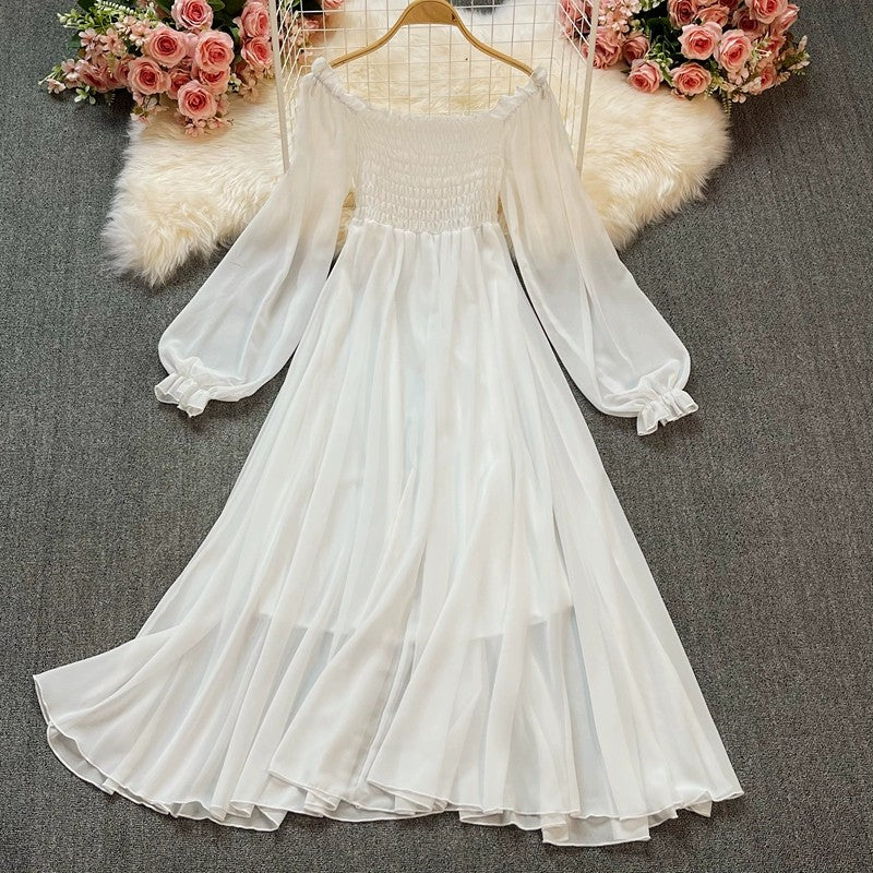 White fairy style a line dress HA1838