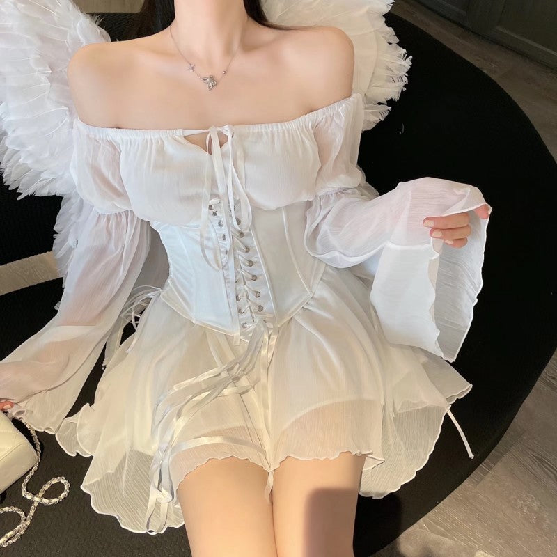 Gentle and Romantic Chiffon Dress HA2127