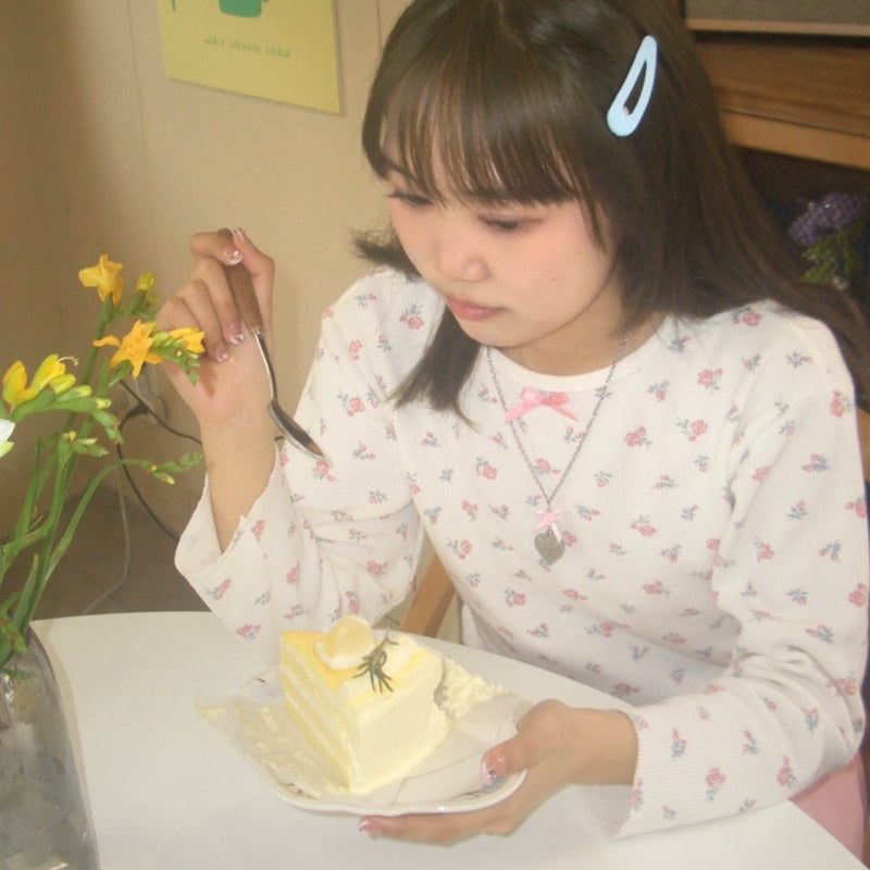 Pink Heart Rose Butterfly Necklace   HA2177