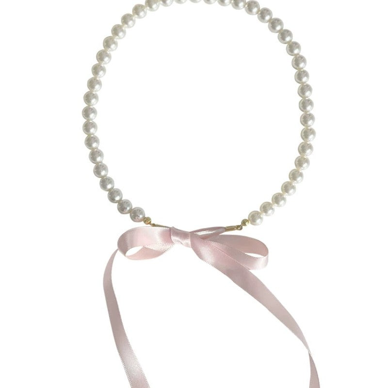 sweet bow all match necklace   HA2027