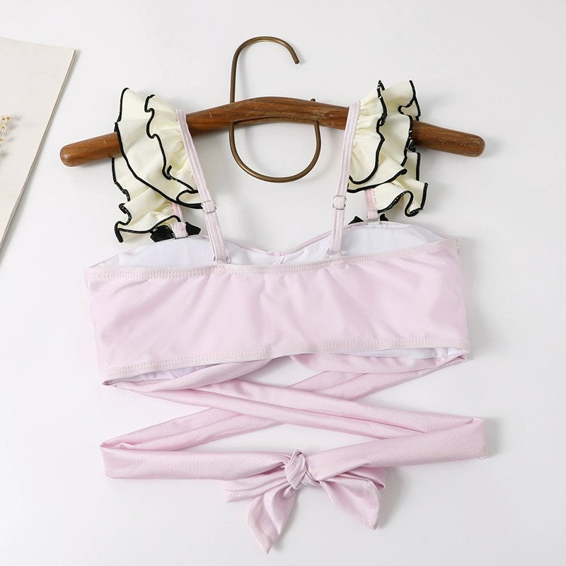 Pink Sweet Girl Triangle Swimsuit   HA1849