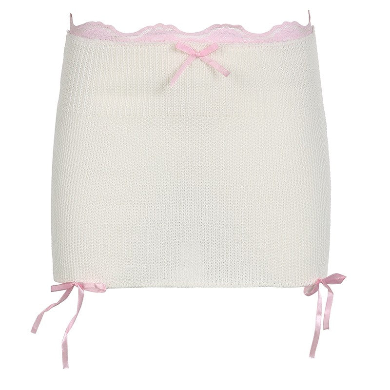 Lace wool wrap hip skirt HA2059