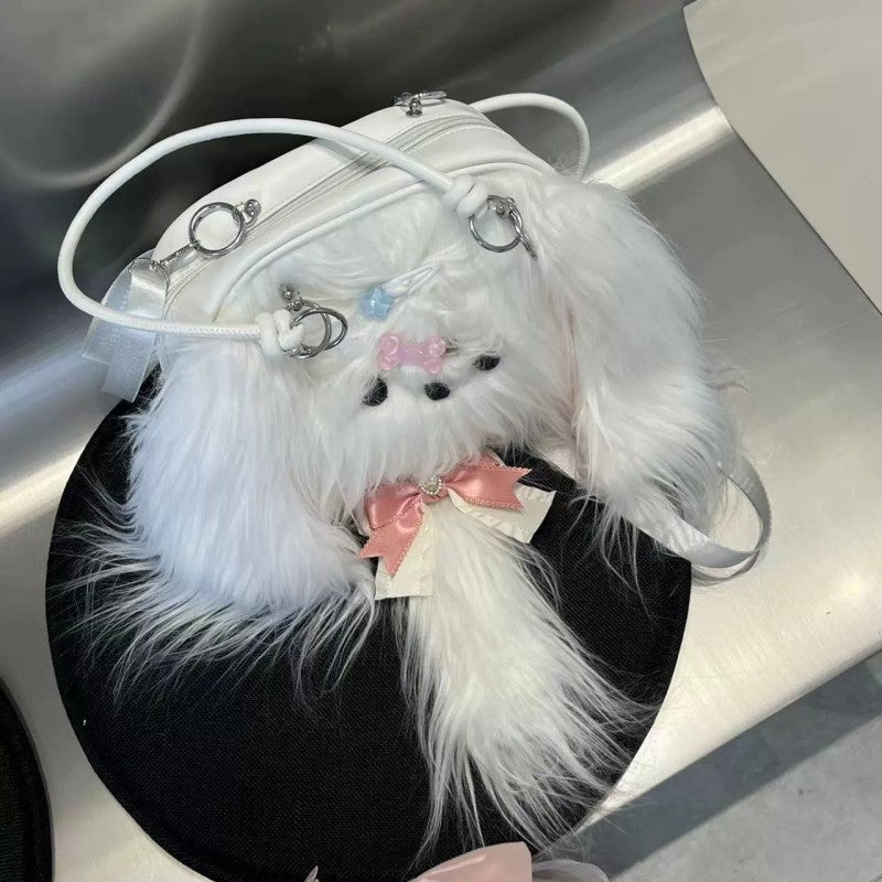 Cute White Dog Backpack HA2033