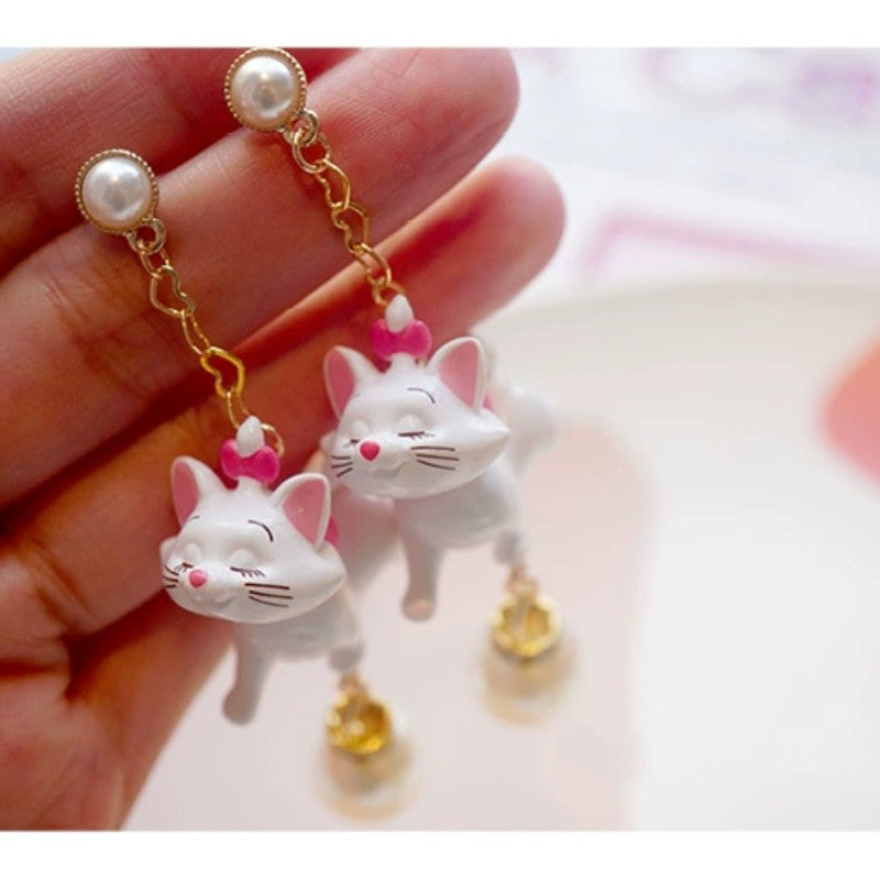 Tsundere Mary cat bow stud ear clip   HA1973