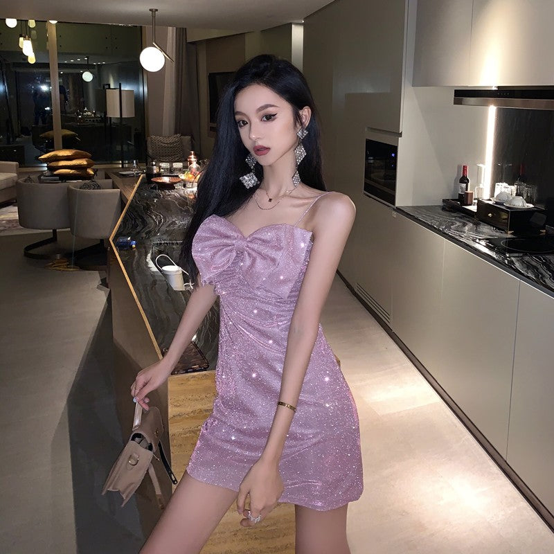 Hip wrap suspender dress HA1899