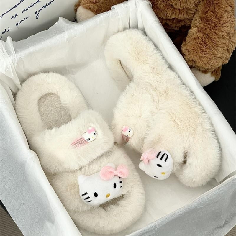 Cartoon platform fur slippers HA2166