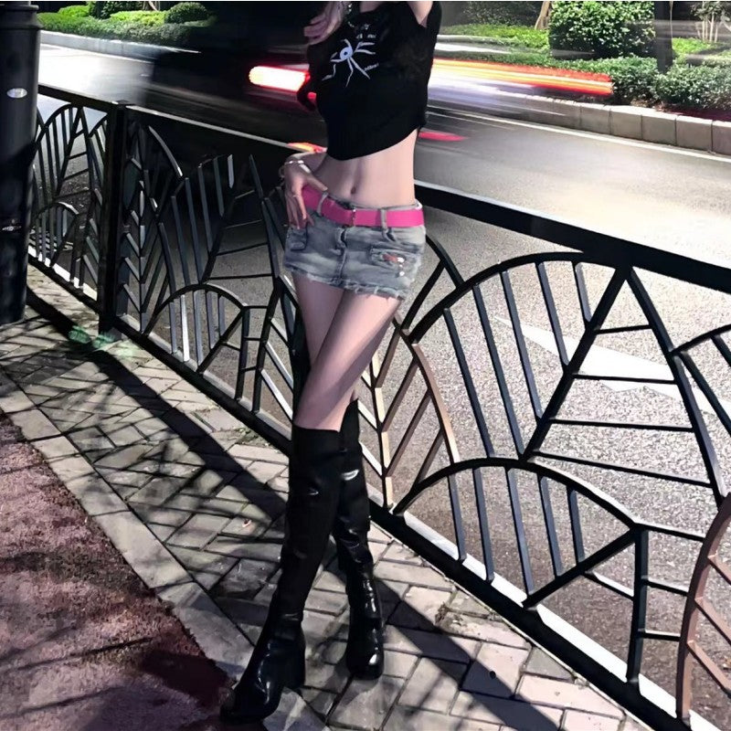 Hip Lift Denim Shorts HA2089