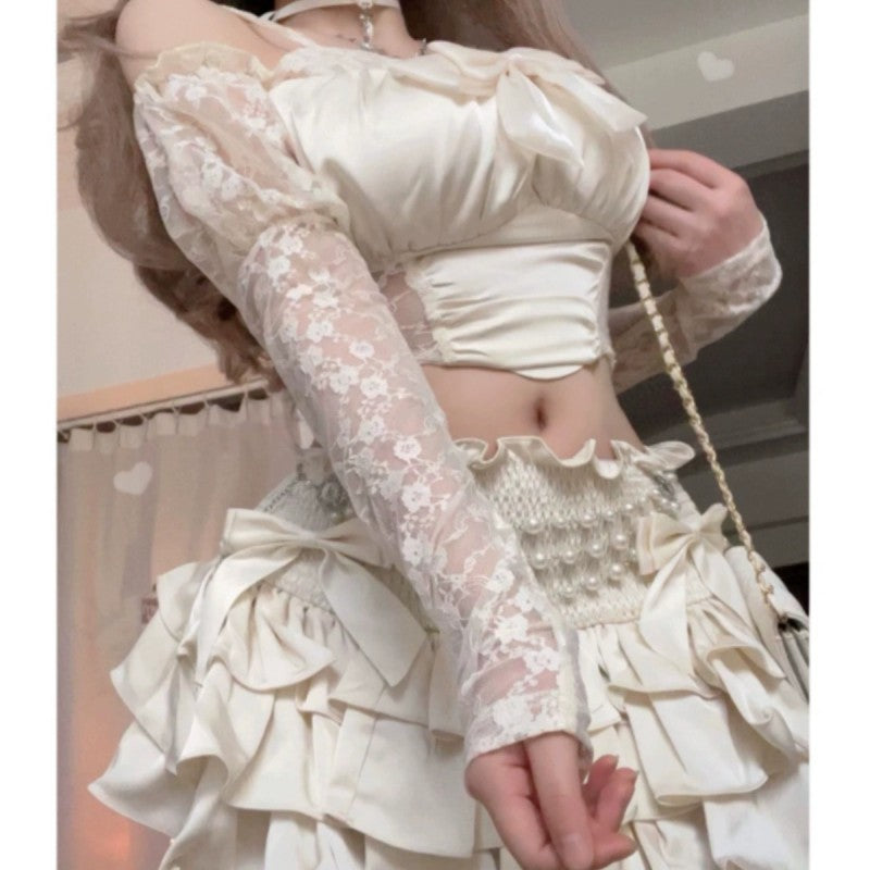 Sling Top Cake Short Skirt Two-Pack   HA1946