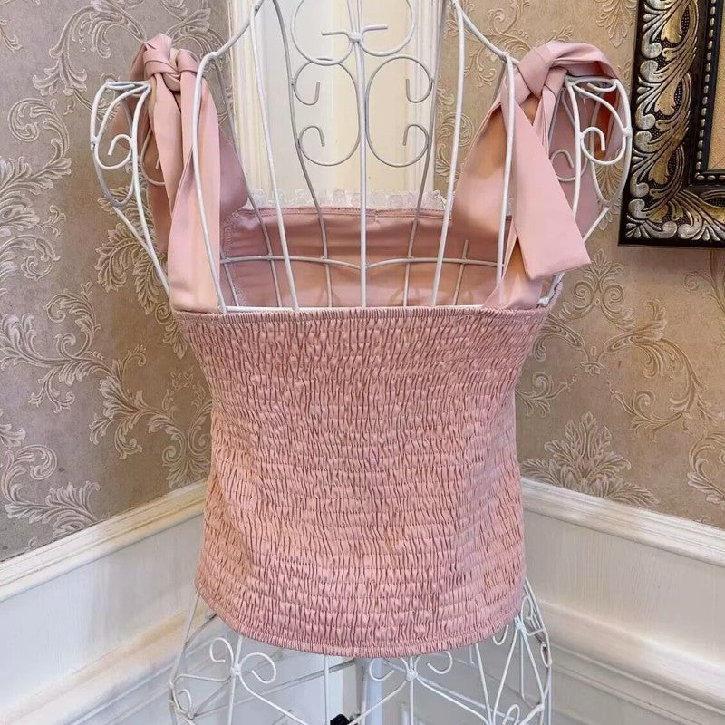 Bow Tie Pearl Heart Top   HA1828