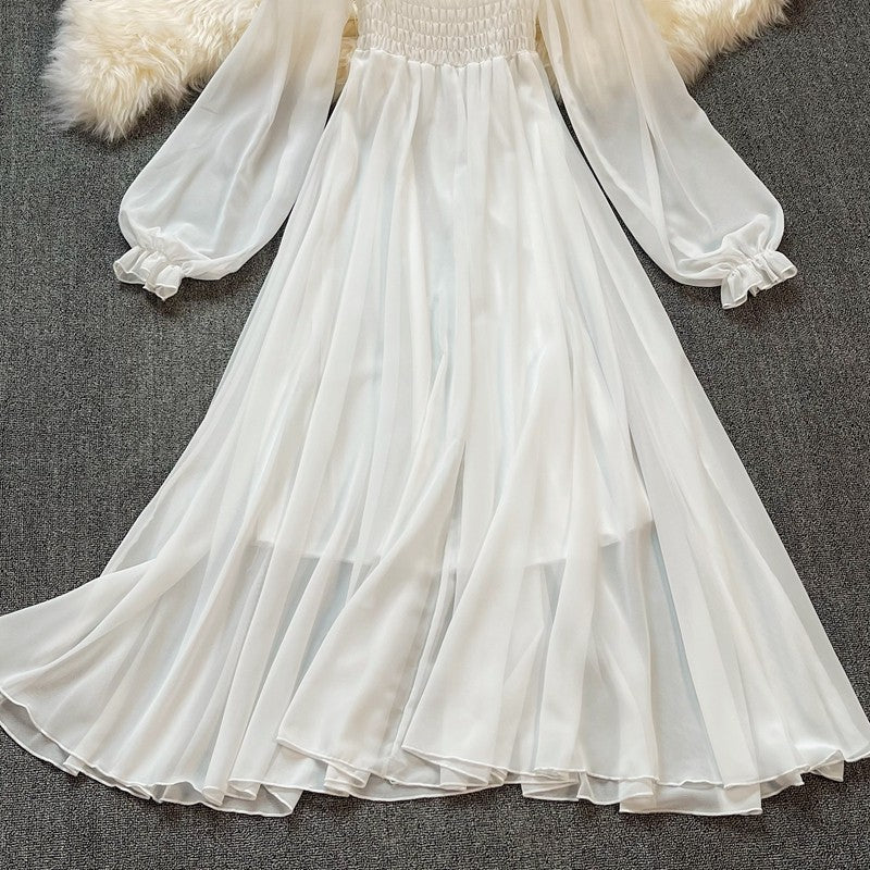 White fairy style a line dress HA1838