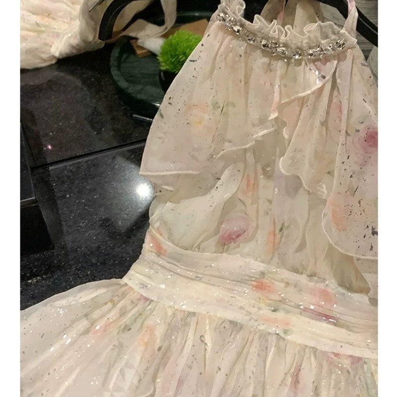 Floral halterneck dress HA2010