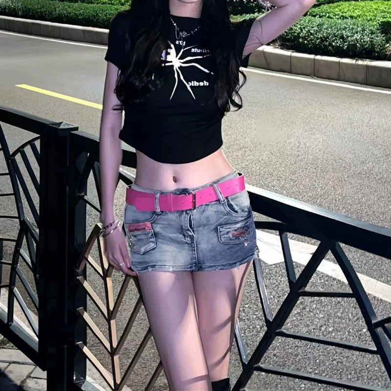 Hip Lift Denim Shorts HA2089