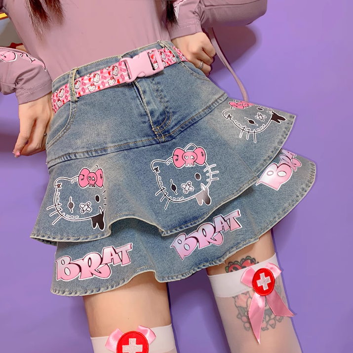 Cute denim skirt HA2240