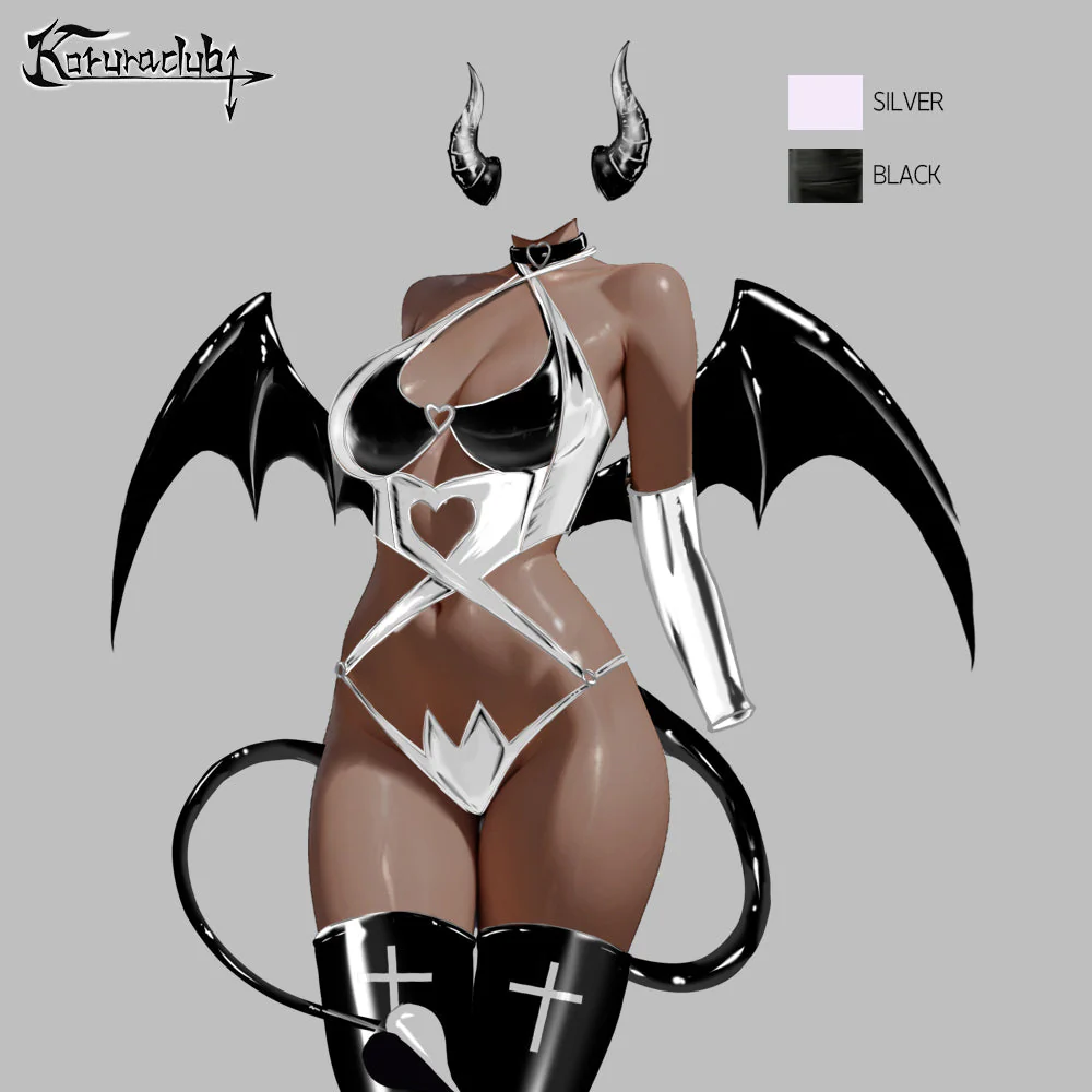 KORURACLUB-Pre-sale Cosplay Devil of Lust Succubus Lingerie (6-Piece Set) HA2893