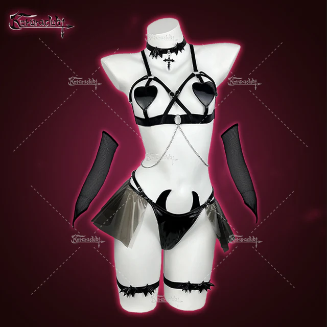 Cosplay Devil Dark Heart Lust Lingerie KO27 (6-Piece Set)