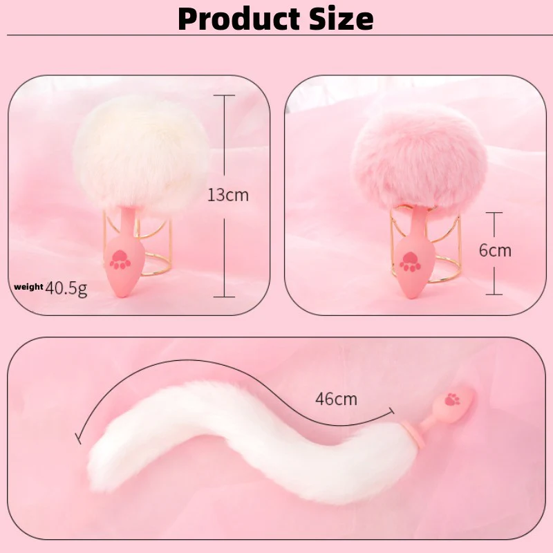 GLOWING RABBIT FOX TAIL ANAL PLUG HA2780